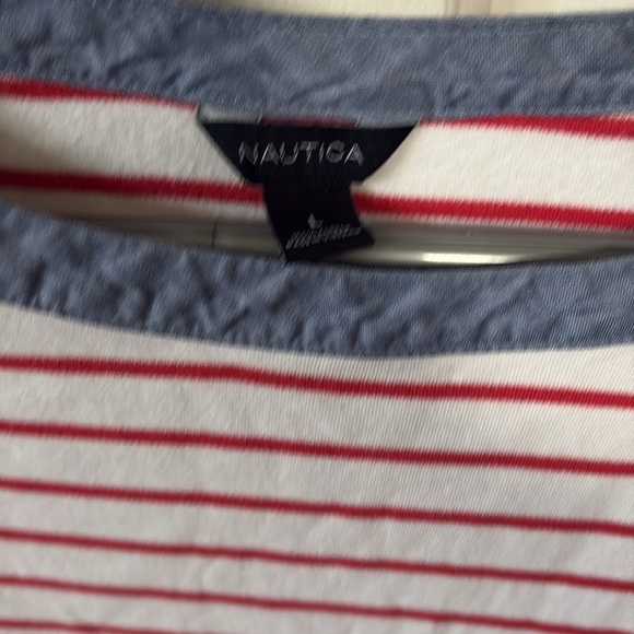 Striped Red and White Womans Shirt - Picture 2 of 3